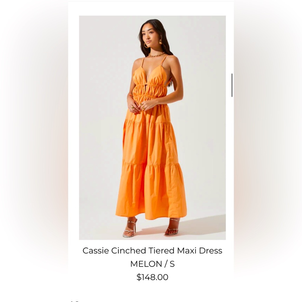 ASTR The Label Cassie Cinched Tiered Maxi Dress